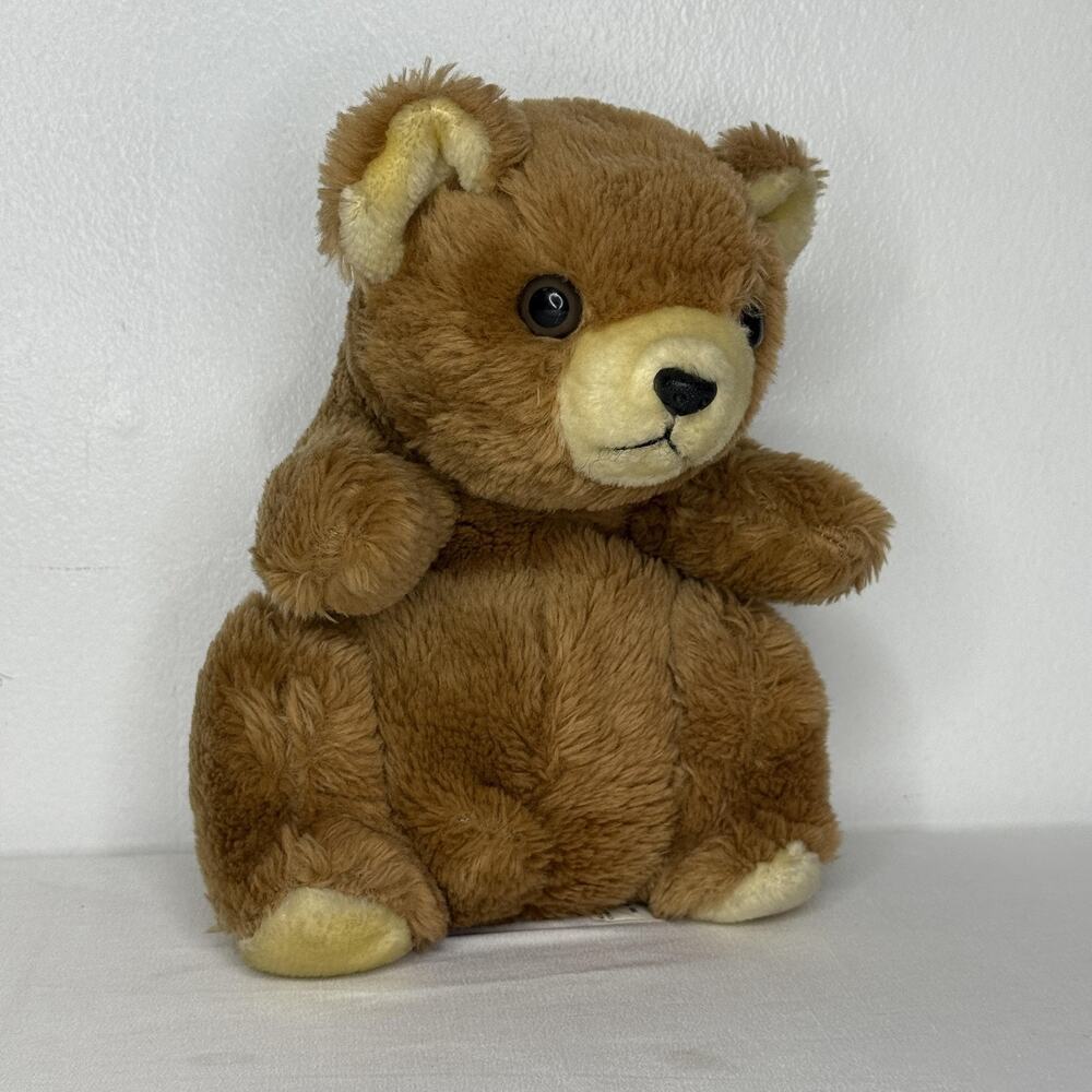 Vintage Daekor Pot Belly Bear Plush Stuffed Animal 1979 Medium Brown Soft Toy